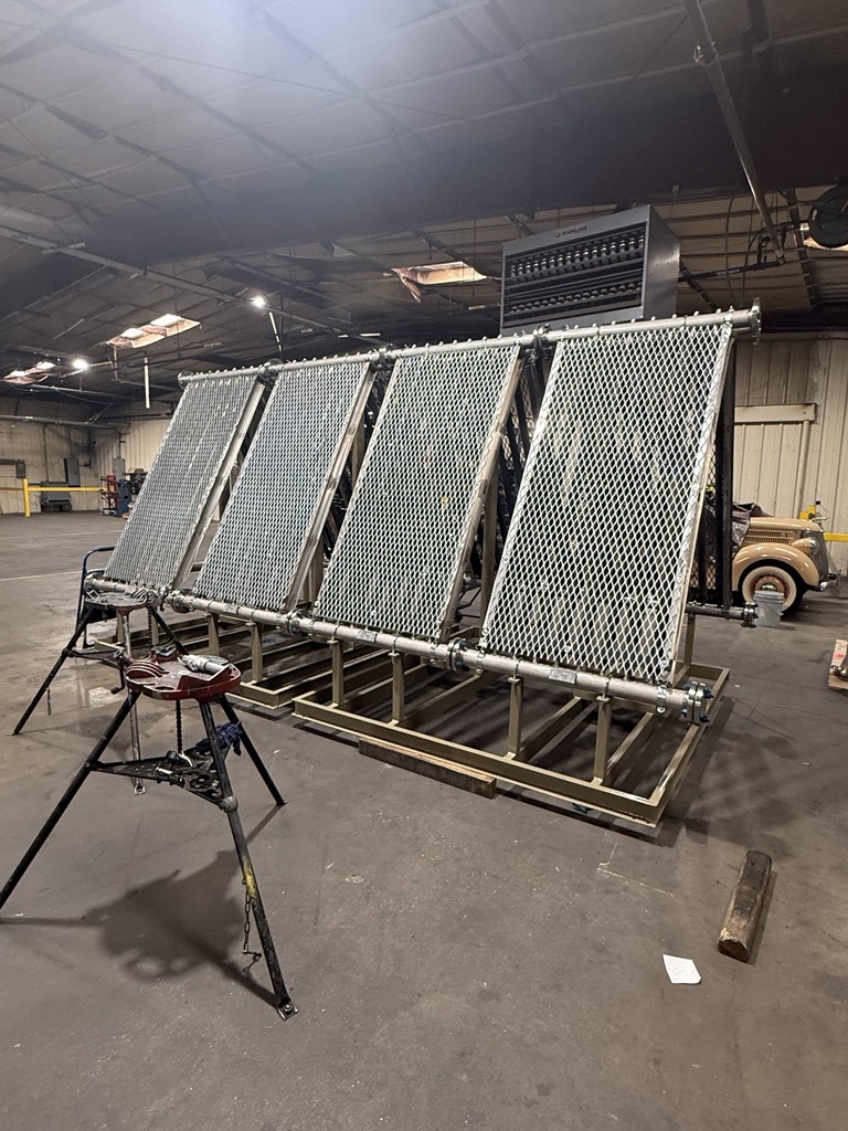 BTEX condenser skid with mesh coil banks